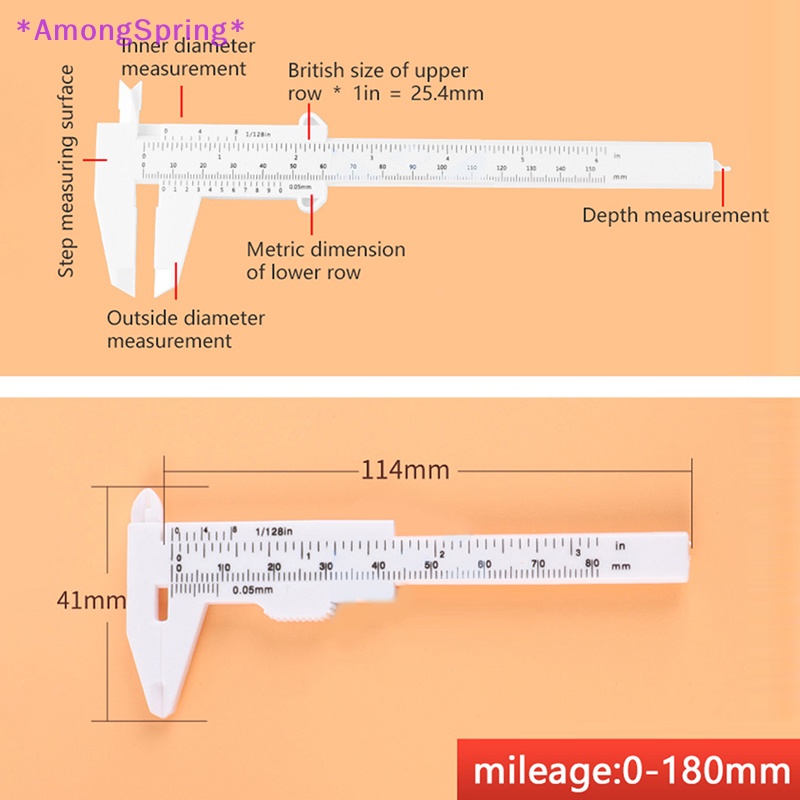 Jual Amongspring Jangka Sorong Plastik Mini DIY Alat Woodworking