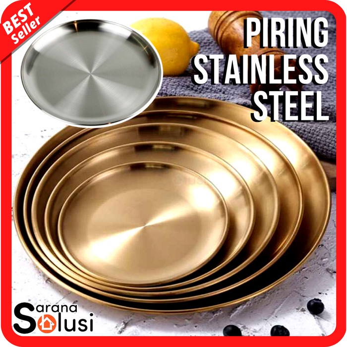 Jual Piring Stainless Piring Makan Stainless Piring Gold Piring