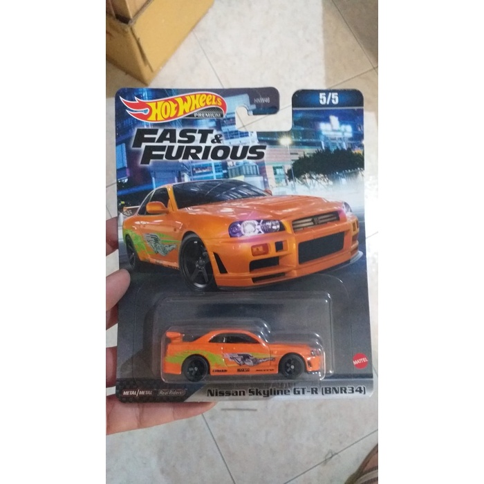 Jual Hot Wheels Fast Furious Nissan Skyline R Oranye Hls Shopee Indonesia