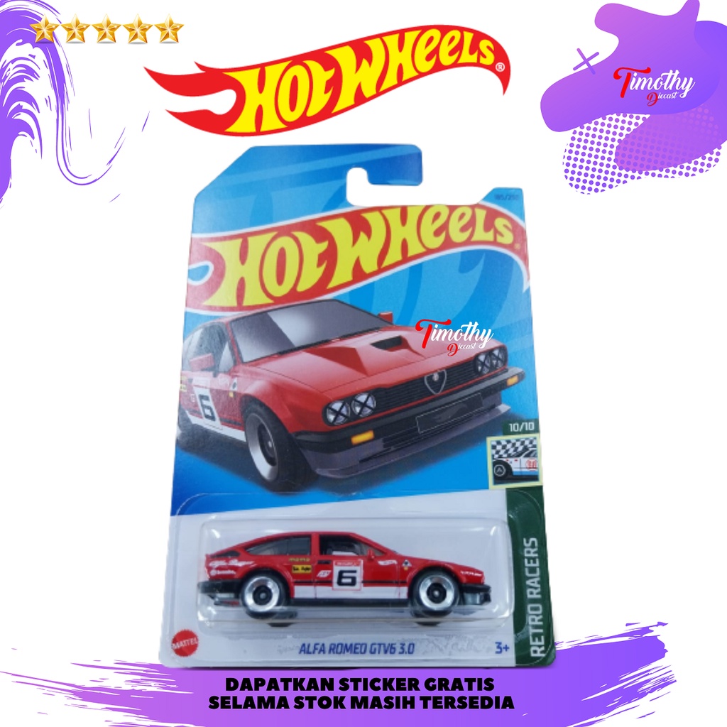 Jual Hot Wheels Alfa Romeo GTV6 3 0 Merah Rally Retro Racers Shopee