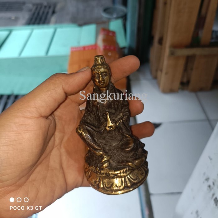 Jual Patung Dewi Kwan Im Alusan Full Kuningan Bkn Megantara Sengkelat