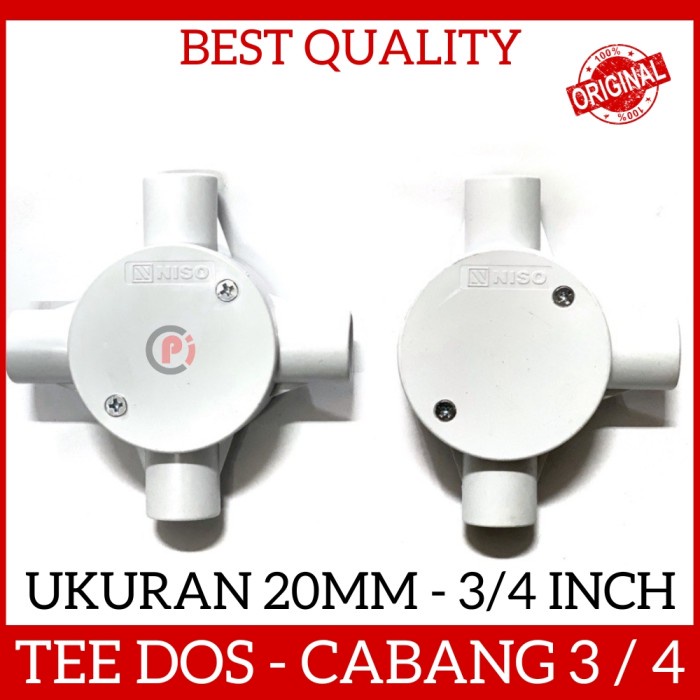 Jual Tee Dos Tedus T Dus Cabang 3 Cabang 4 Untuk Pipa Listrik 20mm 3