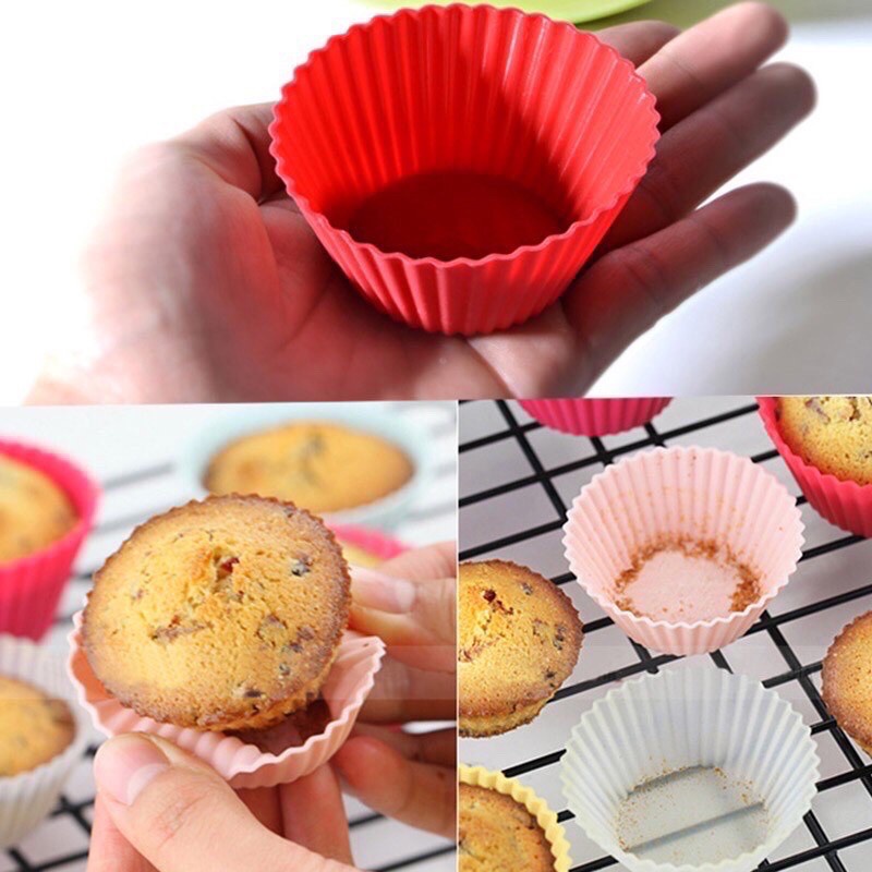 Jual Norden MUFFIN CUP SILIKON BULAT Cetakan Kue Cupcake Silicon