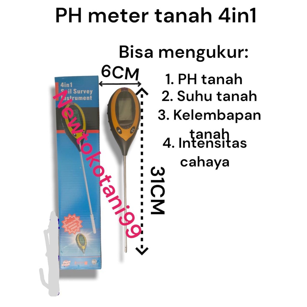 Jual Phmeter Tanah In Ph Meter Digital In Untuk Ukur Asam Basa