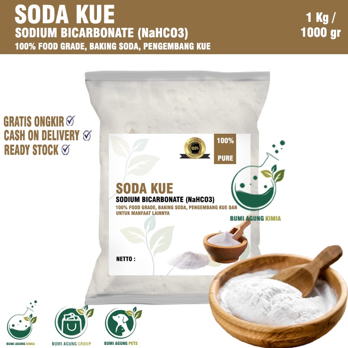 Jual Soda Kue 1KG 1 KG FOOD GRADE PREMIUM Sodium Bicarbonate Shopee