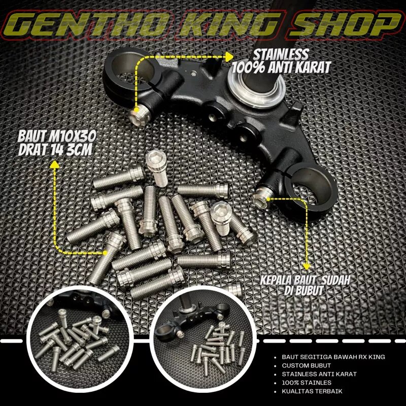 Jual Baut Segitiga Bawah Rx King Custom Probolt M X Drat Cm