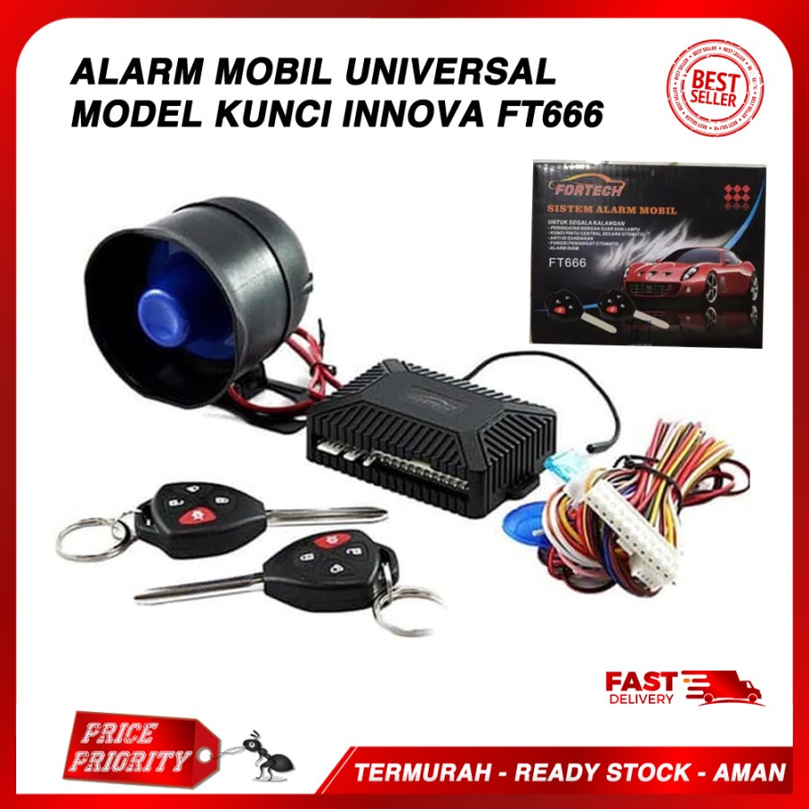 Jual Alarm Mobil Tuk Tuk Tuktuk Fortech Ft Model Kunci Innova