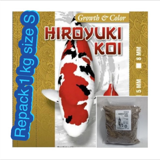 Jual Pakan Koi Food Hiroyuki Growth And Color Repack 1 Kg Size S