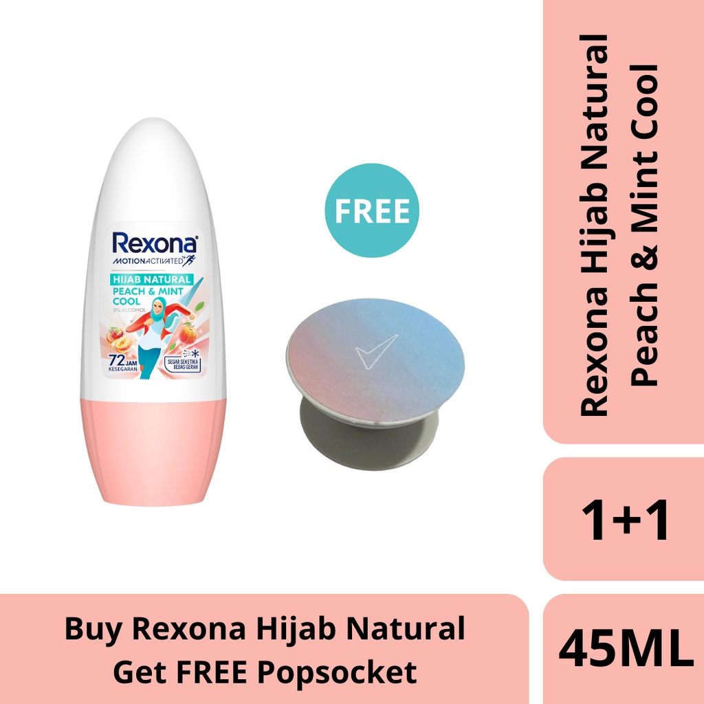 Jual Buy Rexona Women Antiperspirant Deodorant Hijab Peach Mint