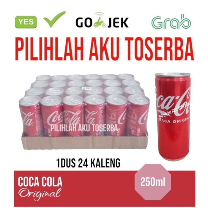 Jual Coca Cola Original KALENG CAN 250 Ml HARGA 1 DUS Shopee