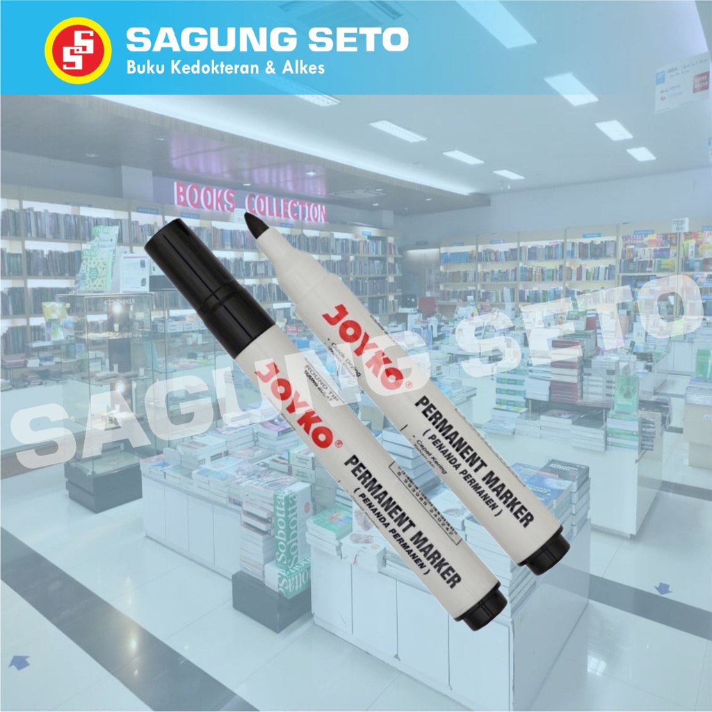 Jual Spidol Joyko Permanent Marker Warna Hitam Shopee Indonesia