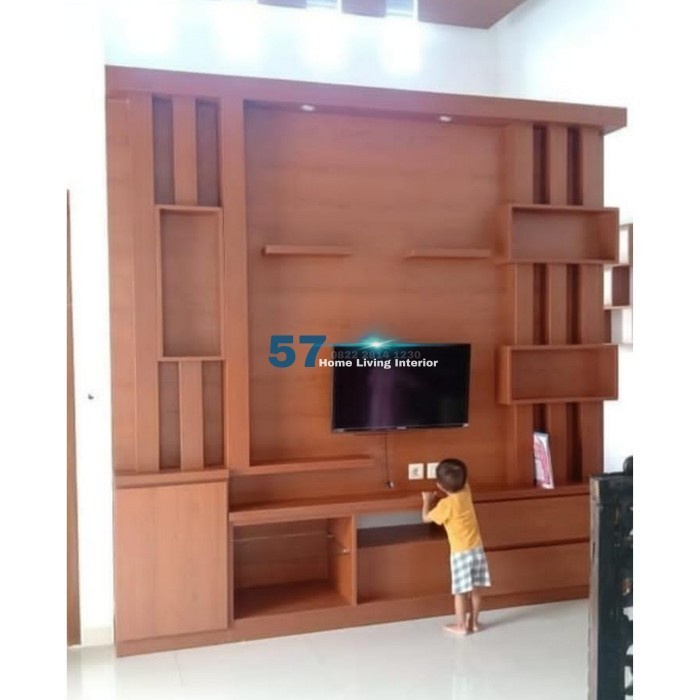 Jual Lemari Buffet Kabinet Tv Besar Minimalis Bahan Plywood HPL Free