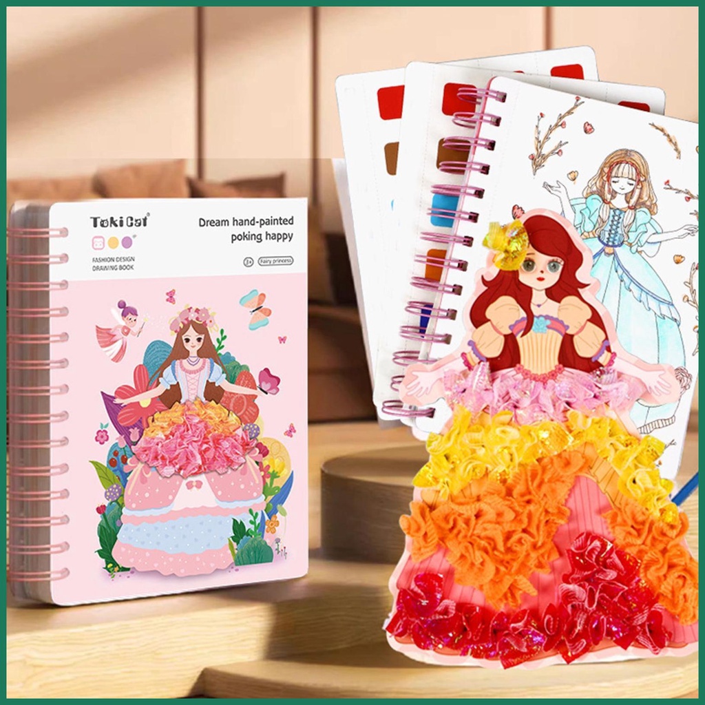 Jual Princess Dress Up Buku Mewarnai Seni Dress Up Book Diy Craft Kit