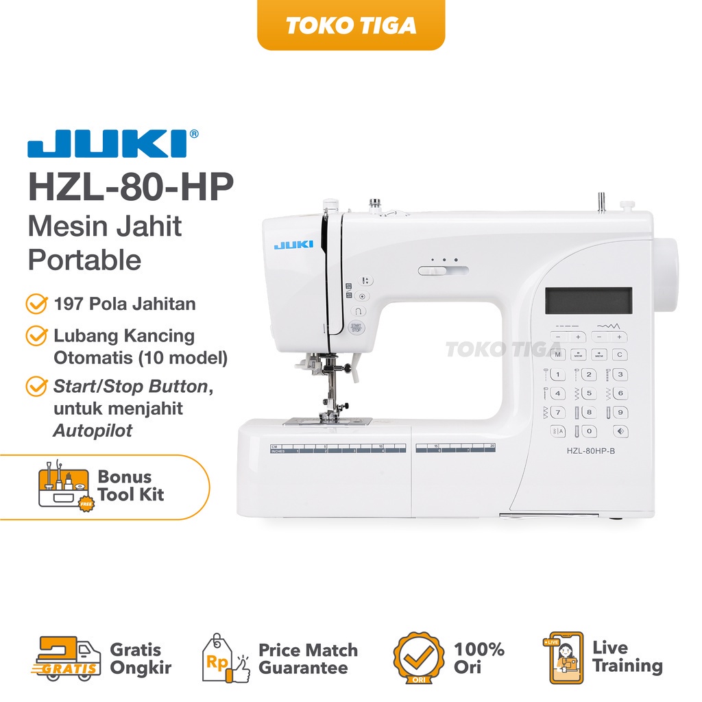 Jual Mesin Jahit JUKI HZL 80 HP Portable Digital Computerised Shopee