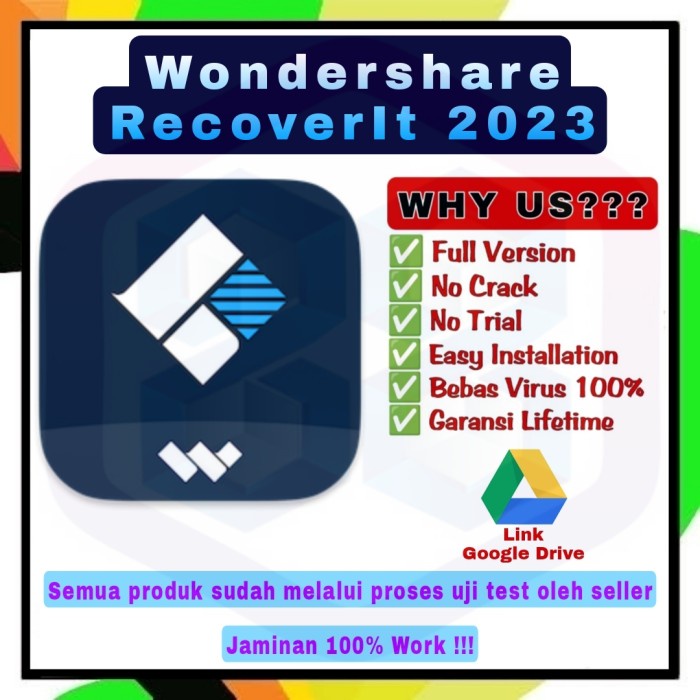 Jual Wondershare RecoverIt 2023 Lisensi Full Vers Retail