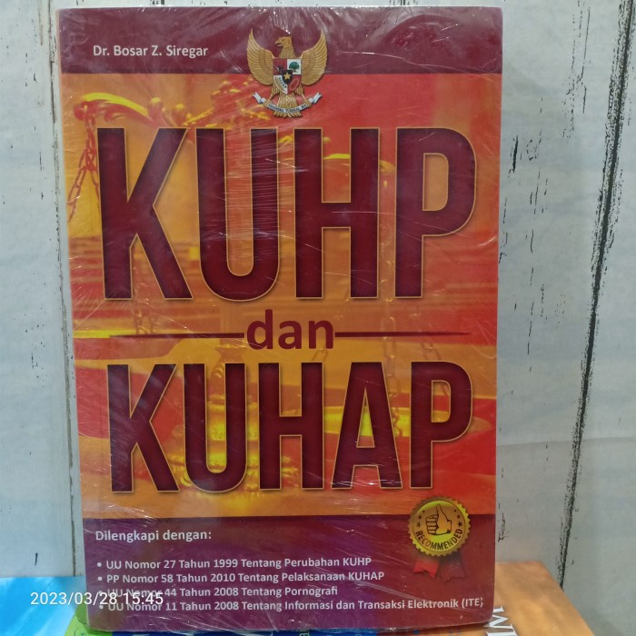 Jual ORIGINAL BUKU KUHP DAN KUHAP Karangan By Dr Bosar Z Siregar BEST