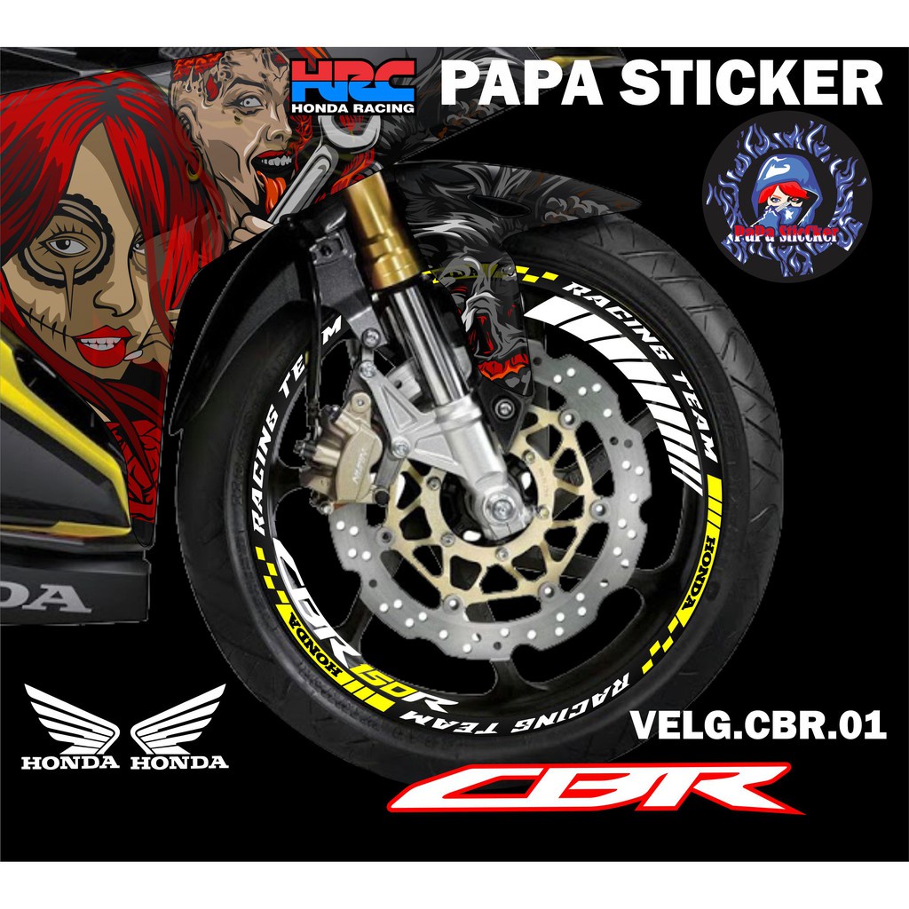 Jual Stiker Velg Cbr Cutting Sticker Velg Cbr Cutting Variasi Honda