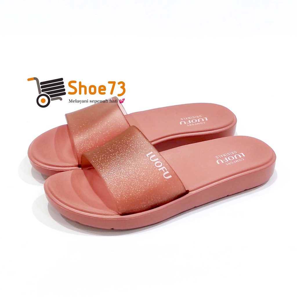 Jual Luofu E Tf B Size L Sandal Selop Jelly Transparan