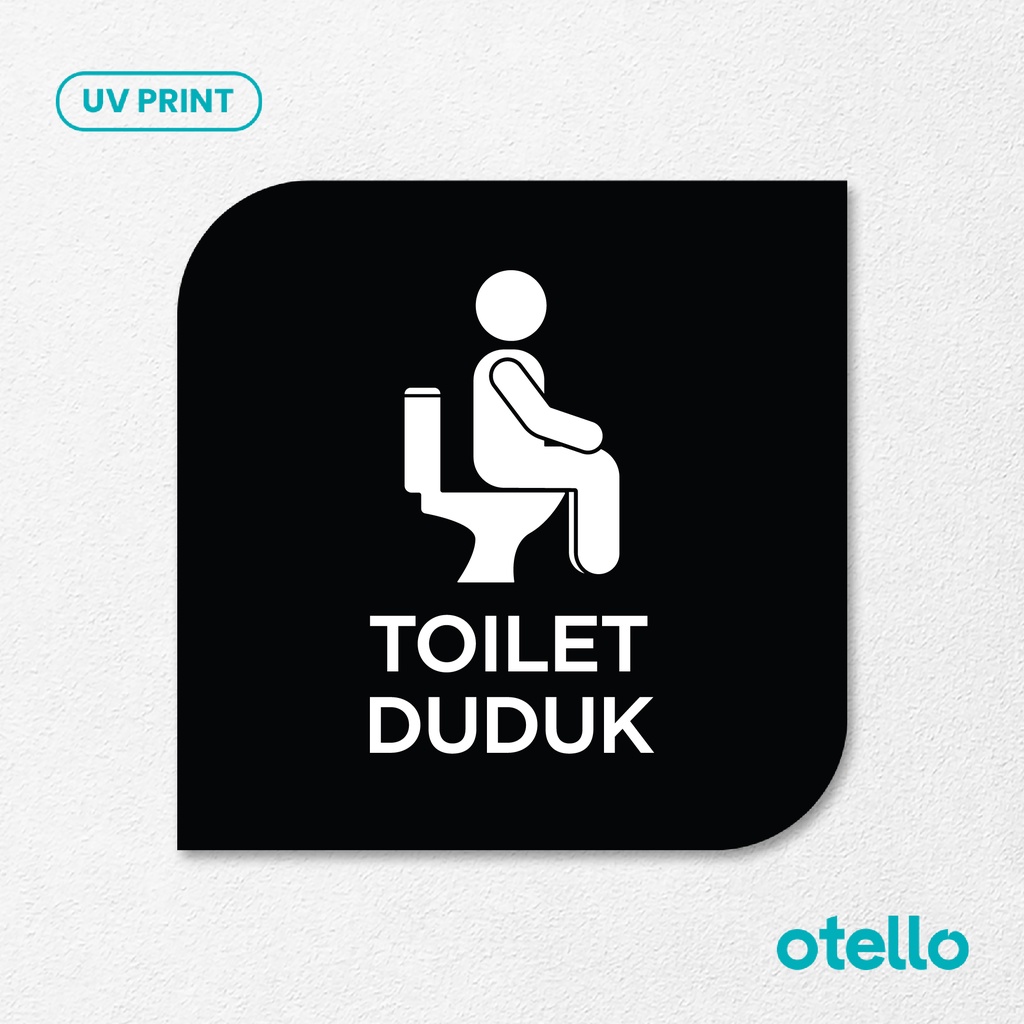 Jual Toilet Duduk Signage Board Akrilik Tempel Dinding Papan Acrylic