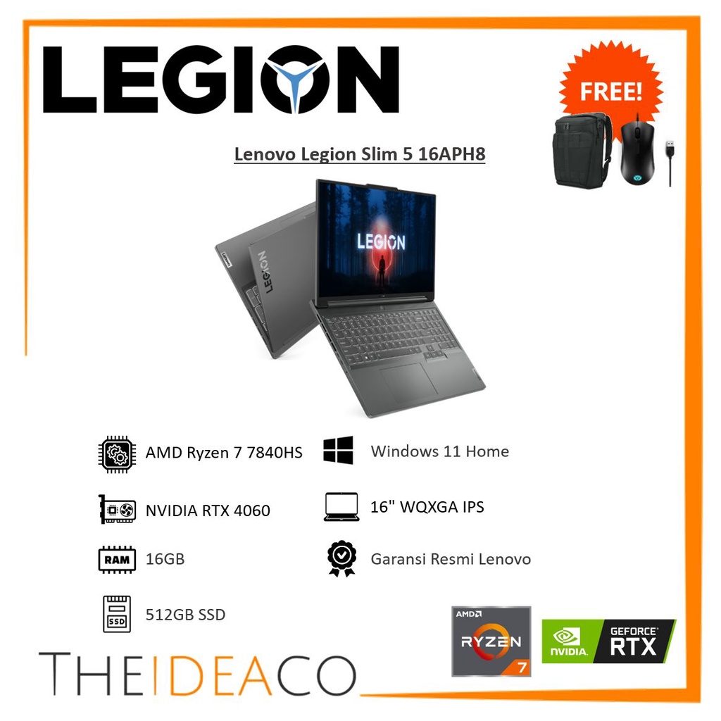 Jual Lenovo Legion Slim Id Ryzen Hs Gb Gb Ssd Rtx