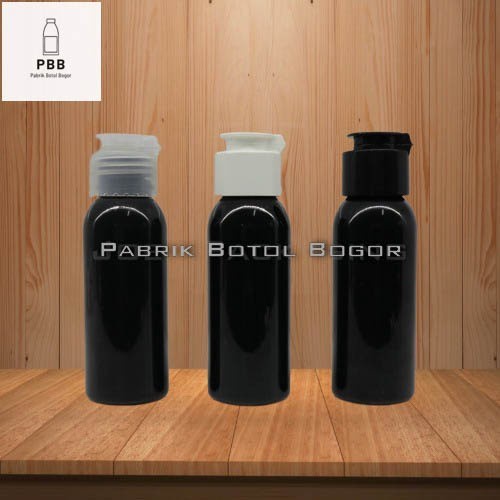 Jual BOTOL 60ML FLIPTOP JAMUR CLEAR PUTIH 60 ML HITAM FLIP TOP NECK 24