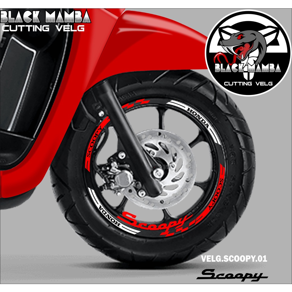 Jual COD CUTTING STICKER VELG SCOOPY STIKER LIS LIST VARIASI BAN