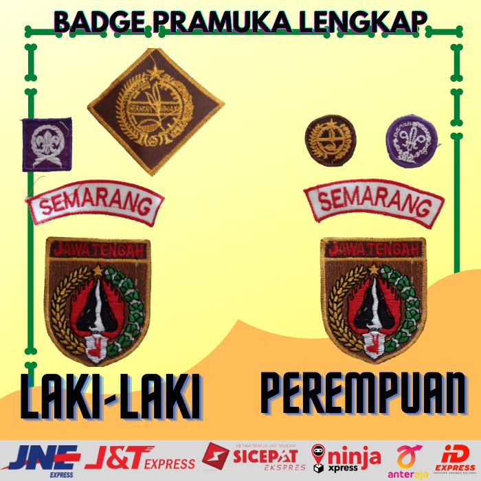 Jual Bordir Satu Set BORDIR Bet Badge Bed ATRIBUT PRAMUKA BORDIR