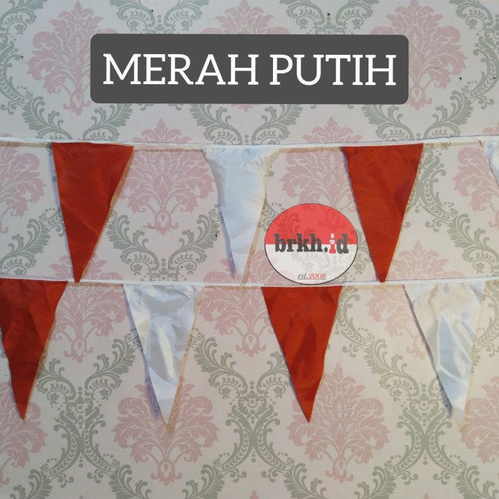 Jual EDD Bunting Flag Bendera Merah Putih Hias Segitiga Umbul Umbul