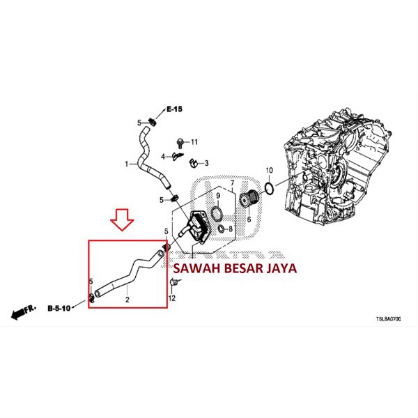 Jual CVTF Warmer Outlet Hose Selang Oli Cooler Matic Honda Jazz S RS