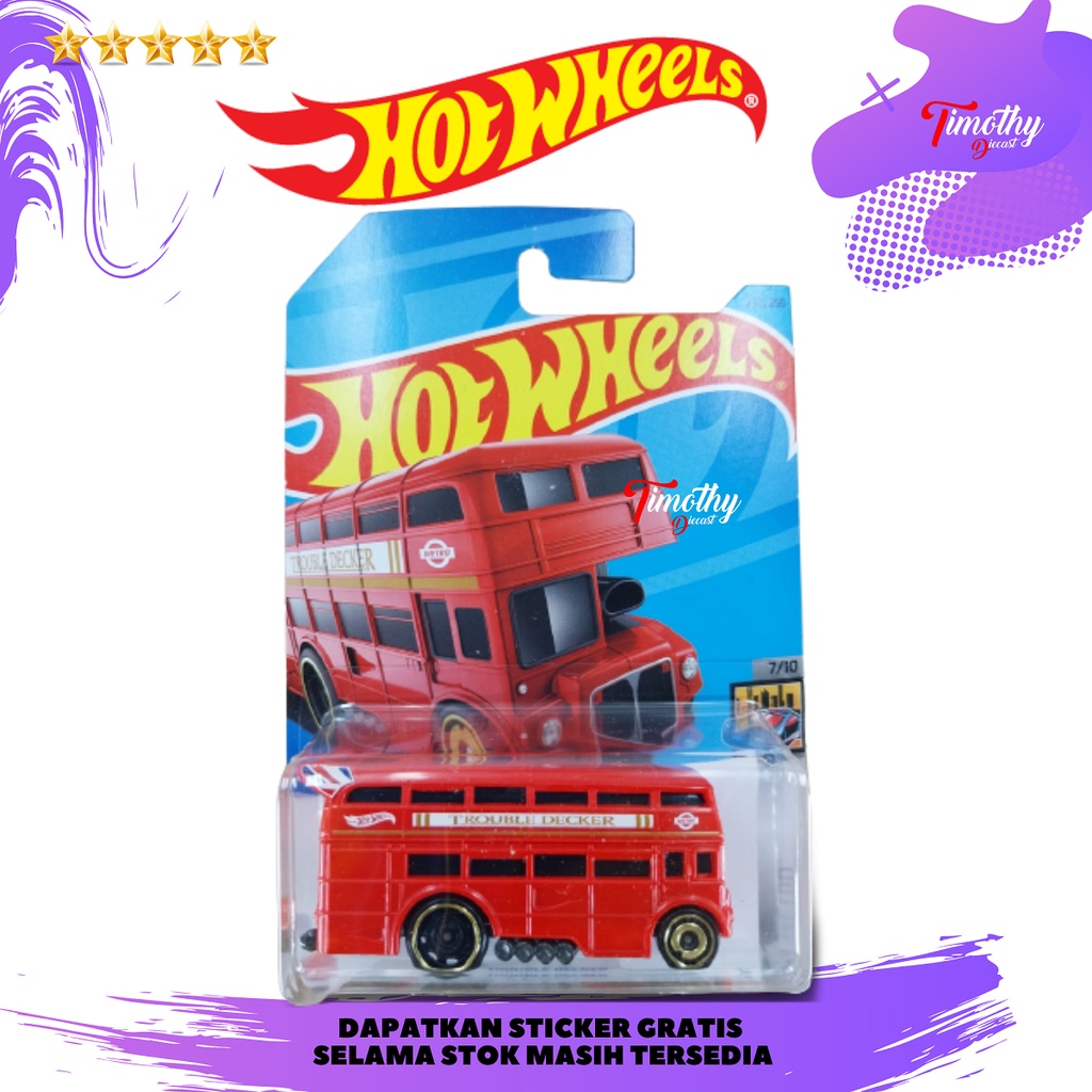 Jual Hot Wheels Trouble Decker London Bus Merah Hw Metro Shopee Indonesia