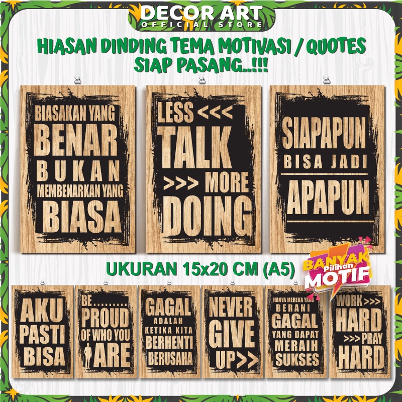 Jual DecorArt 15x20 Cm Hiasan Dinding Motivasi Pajangan Dinding