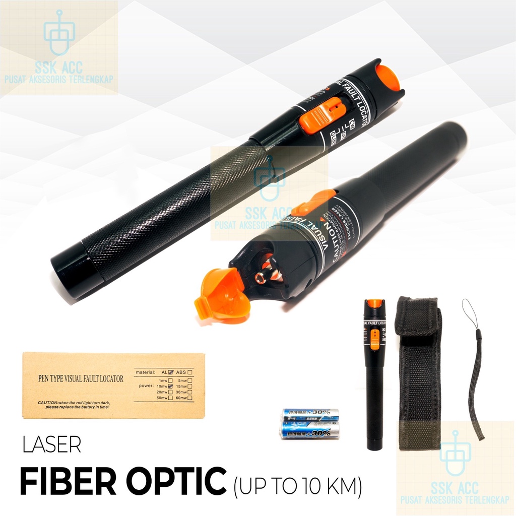 Jual Senter Fiber Optic Senter VFL 10KM Visual Fault Locator 10mW VFL