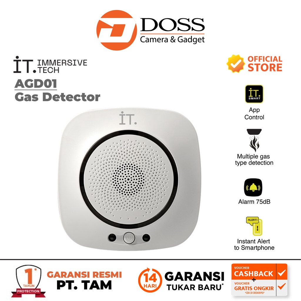 Jual It Smart Gas Detector Agd Alarm Deteksi Kebocoran Gas Tangki Lpg