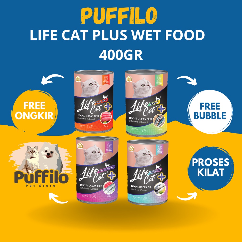 Jual Makanan Kucing Kaleng Basah Life Cat PLUS Shopee Indonesia