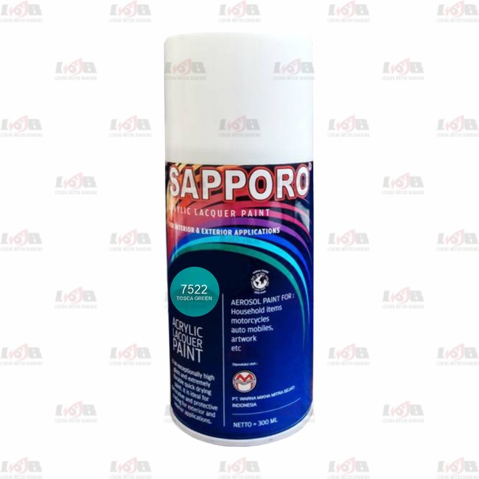 Jual Sapporo Tosca Green Cat Semprot Aerosol Pilox Warna Hijau