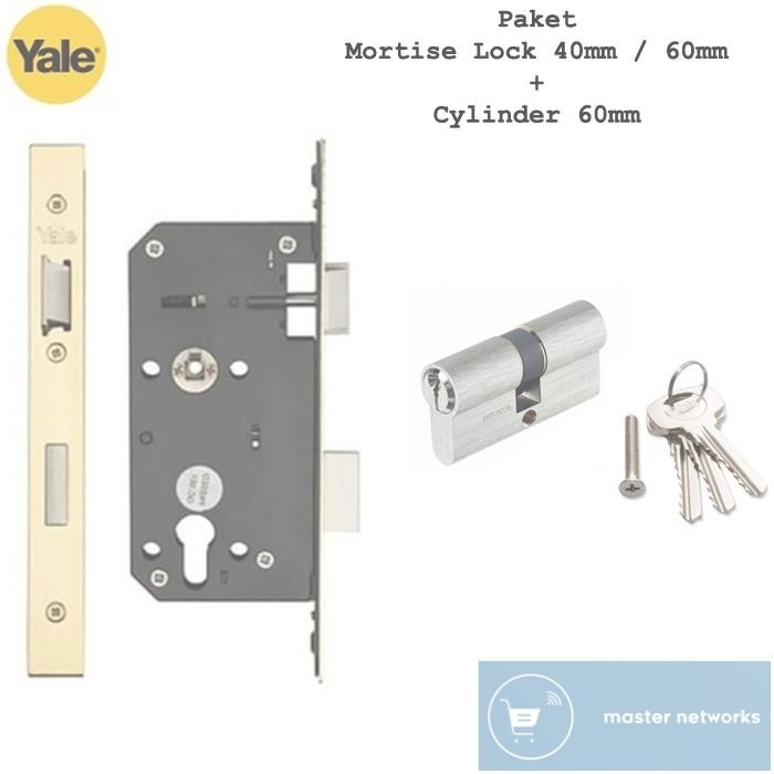 Jual Paket Yale Mortise Lock Cylinder Case Body Kunci Silinder Gagang