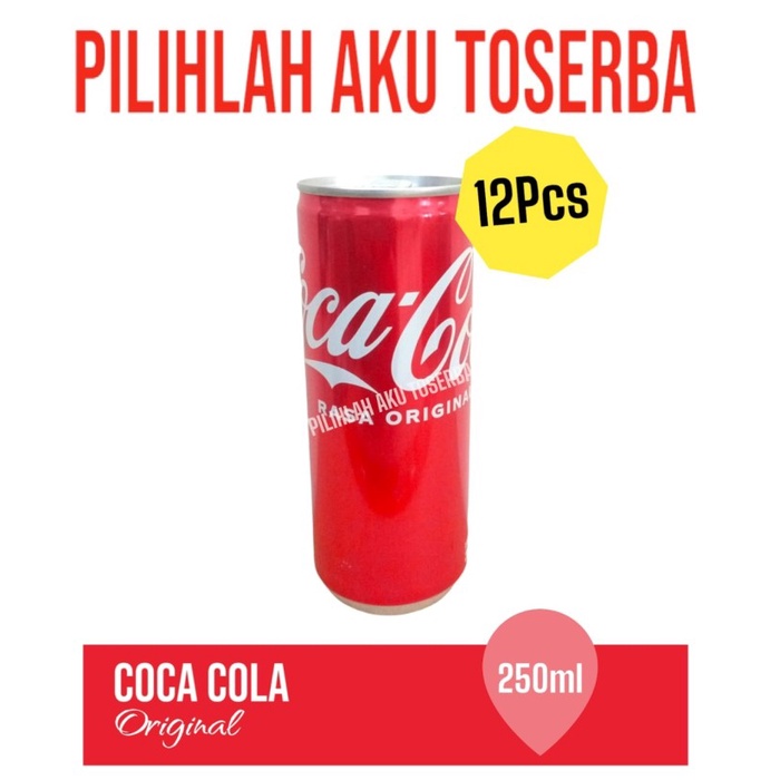 Jual Coca Cola Original KALENG CAN 250 Ml HARGA 12 Kaleng