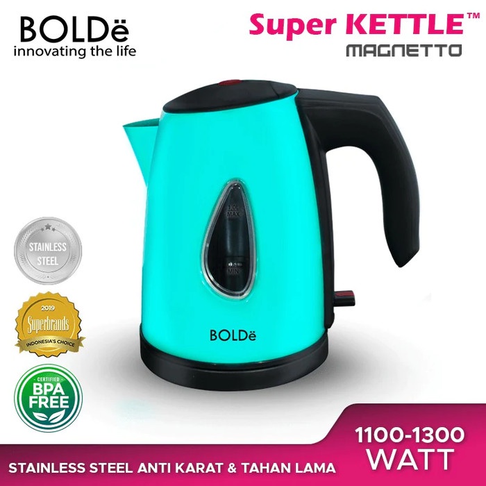 Jual Bolde Kettle Magnetto Teko Listrik Stainless Steel 1L Shopee