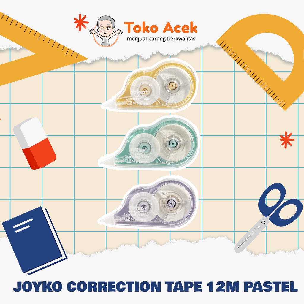 Jual Pita Koreksi Correction Tape Joyko CT 522PTL Pastel Color Shopee