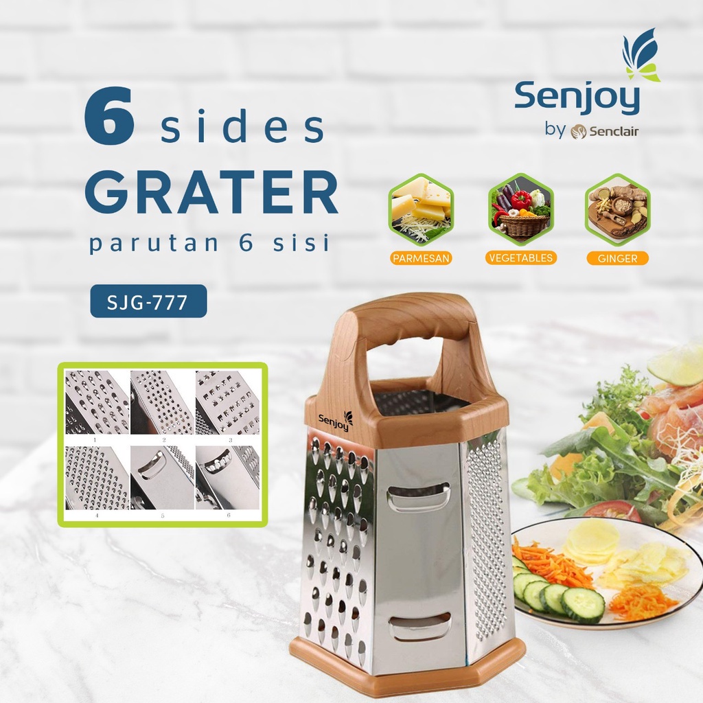 Jual Senjoy By Senclair Parutan Multifungsi 6 In 1 Stainless Steel