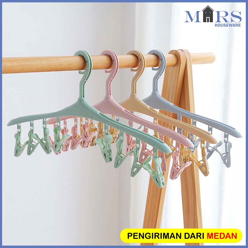 Jual Mars Hanger Jepitan Baju Gantungan Baju Serbaguna Hanger