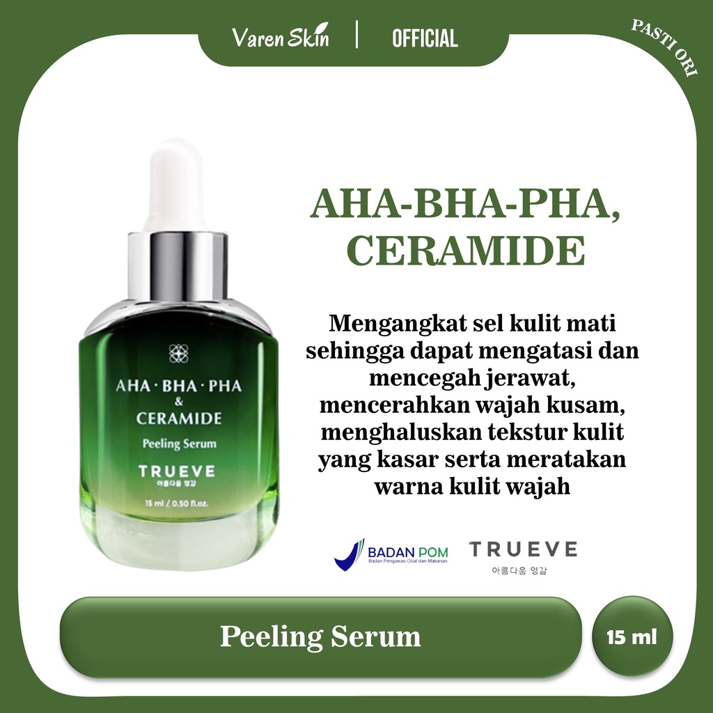 Jual TRUEVE AHA BHA PHA Ceramide Peeling Serum 15 Ml Shopee Indonesia