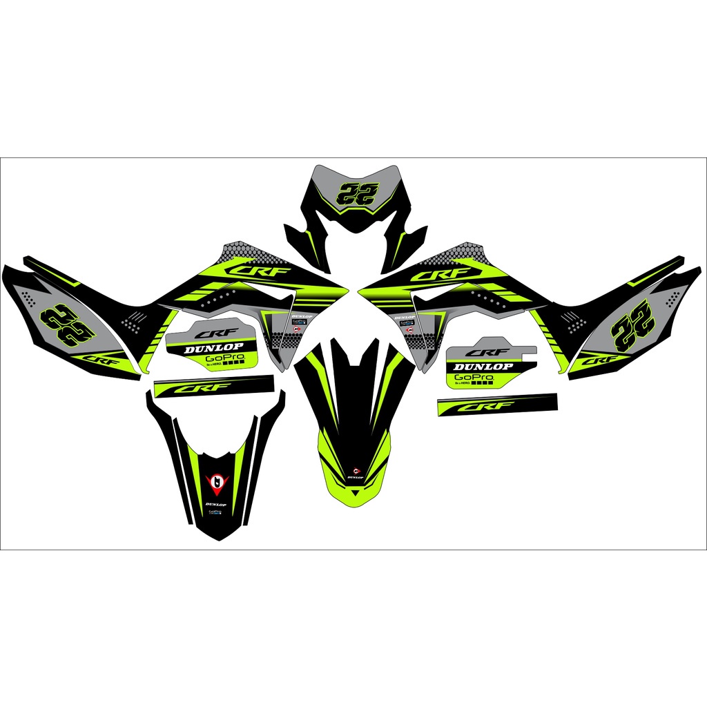 Jual Stiker Striping Motor DECAL CRF 150 L SUPER GLOSY FULLBODY MOTIF