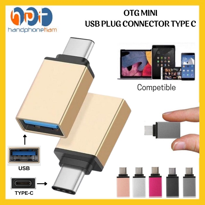 Jual HPT OTG USB Type C Tipe C Connector To Normal USB Port