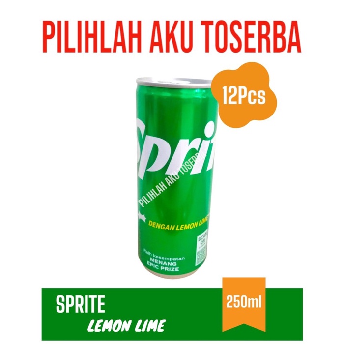 Jual Sprite KALENG CAN 250 Ml HARGA 12 Kaleng Shopee Indonesia