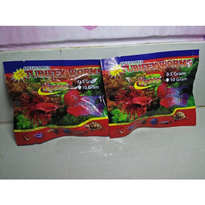 Jual Tubifex Worms Cacing Kering Caker Makanan Kering Ikan