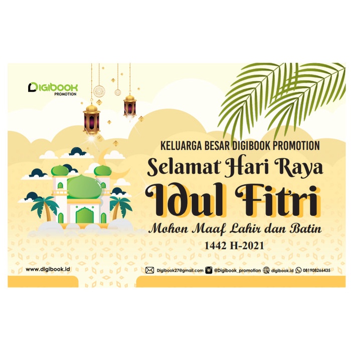 Jual Print Spanduk Banner Mmt Selamat Idul Fitri H Free