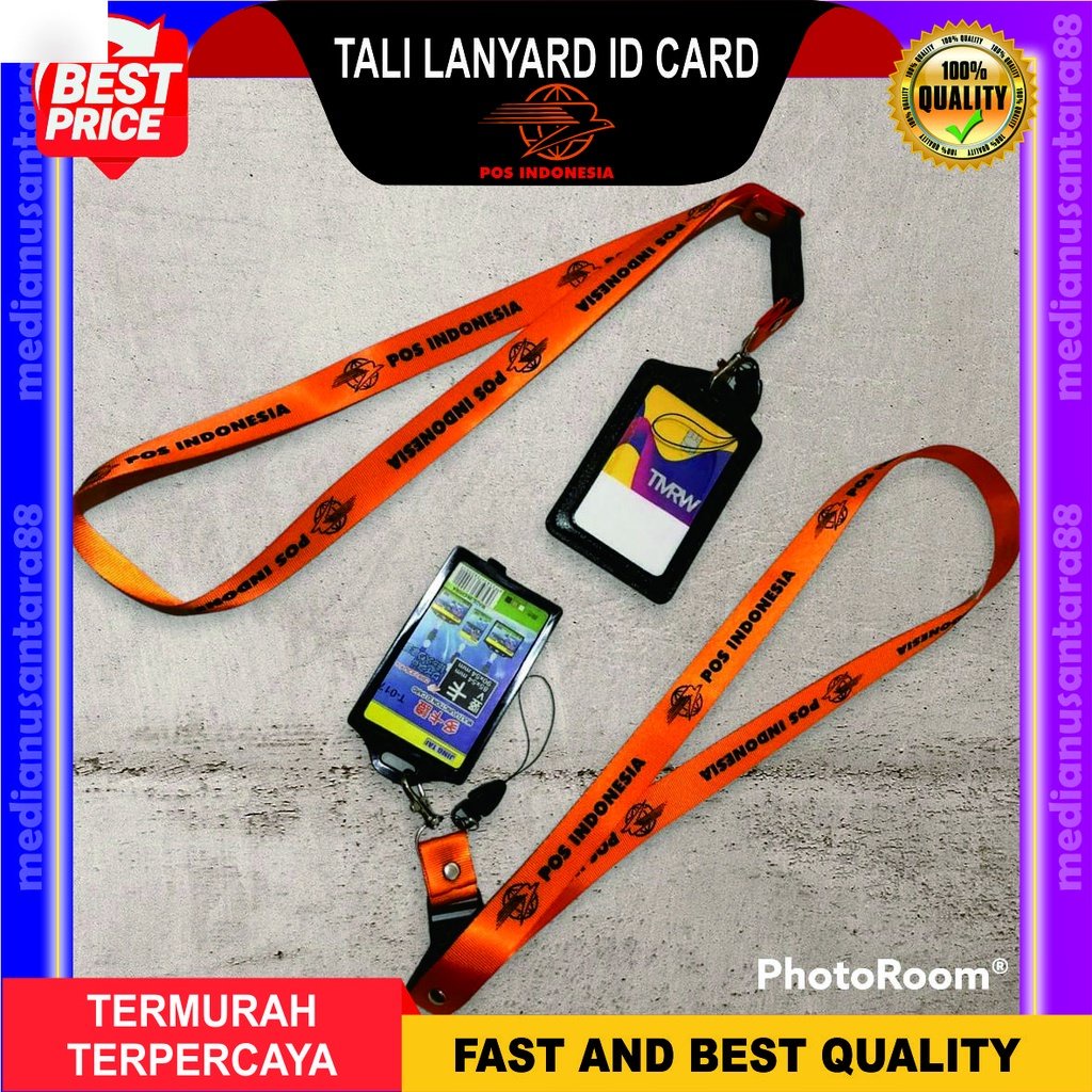 Jual Tali Id Card Lanyard POS INDONESIA Name Tag Paket Lengkap