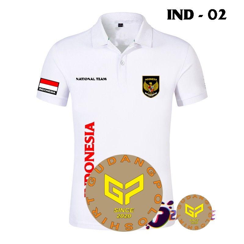 Jual Poloshirt Polo T Shirts Kaos Kerah Logo Indonesia National Team