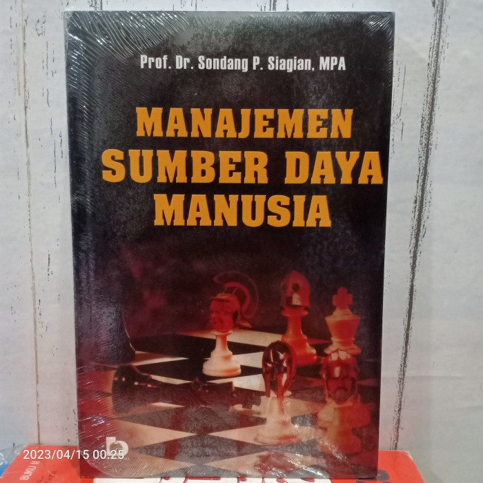 Jual BUKU MANAJEMEN SUMBER DAYA MANUSIA Karangan By Prof Dr Sondang P